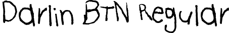 Darlin BTN Regular font - Darlin BTN.ttf