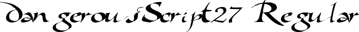 DangerousScript27 Regular font - DangerousScript27 Regular ttext.ttf