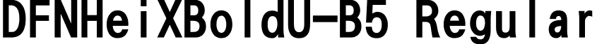 DFNHeiXBoldU-B5 Regular font - DFNHeiXBoldU-B5.ttf