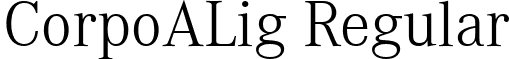 CorpoALig Regular font - CorpoALig.ttf