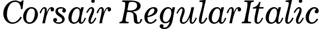 Corsair RegularItalic font - Corsair-RegularItalic.ttf