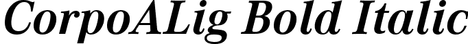 CorpoALig Bold Italic font - CorpoALig Bold Italic.ttf