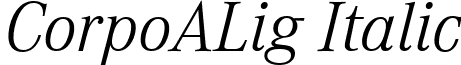 CorpoALig Italic font - CorpoALig Italic.ttf