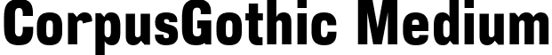 CorpusGothic Medium font - CorpusGothic.ttf