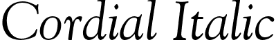 Cordial Italic font - Cordial Italic.ttf