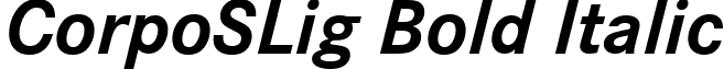 CorpoSLig Bold Italic font - CorpoSLig Bold Italic.ttf