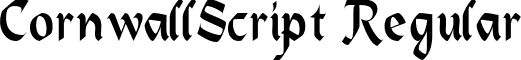 CornwallScript Regular font - CornwallScript.ttf
