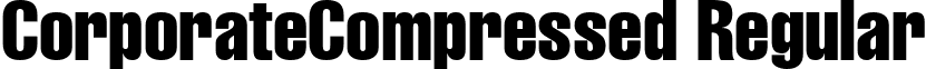 CorporateCompressed Regular font - CorporateCompressed.ttf