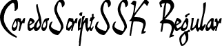 CoredoScriptSSK Regular font - CoredoScriptSSK.ttf