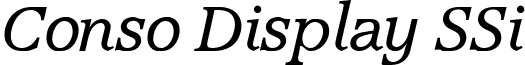 Conso Display SSi font - Conso Display SSi Italic.ttf