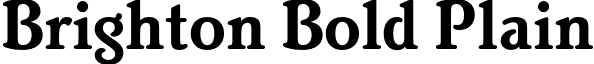 Brighton Bold Plain font - BrightonBoldPlain.otf