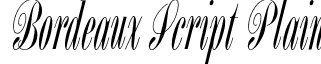 Bordeaux Script Plain font - BordeauxScriptPlain.otf