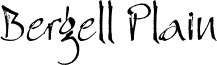 Bergell Plain font - BergellPlain.otf