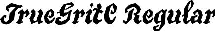 TrueGritC Regular font - TrueGritC.otf