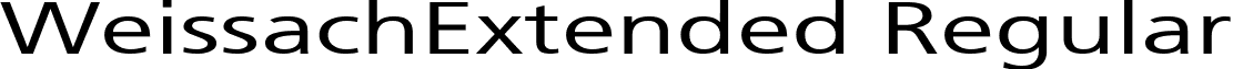 WeissachExtended Regular font - WeissachExtended.ttf