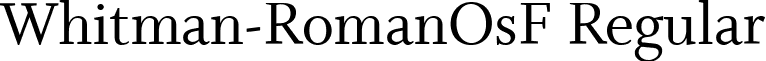 Whitman-RomanOsF Regular font - Whitman-RomanOsF.ttf