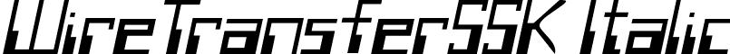 WireTransferSSK Italic font - WireTransferSSK Italic.ttf