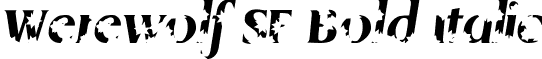 Werewolf SF Bold Italic font - Werewolf SF Bold Italic.ttf
