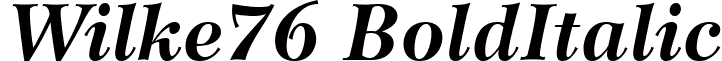 Wilke76 BoldItalic font - Wilke76-Bold Italic.ttf