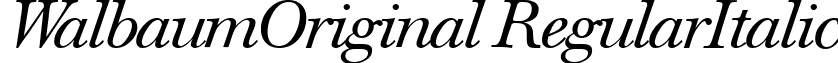 WalbaumOriginal RegularItalic font - WalbaumOriginal-RegularItalic.ttf