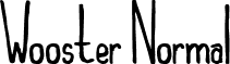 Wooster Normal font - Wooster.ttf