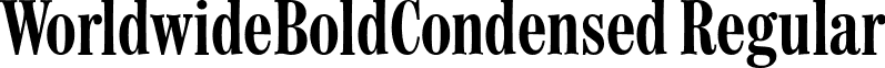 WorldwideBoldCondensed Regular font - WorldwideBoldCondensed.ttf