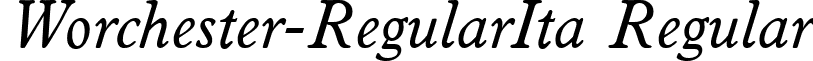 Worchester-RegularIta Regular font - Worchester-RegularIta.ttf