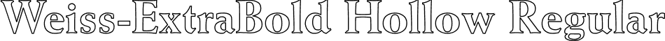 Weiss-ExtraBold Hollow Regular font - Weiss-ExtraBold Hollow.ttf