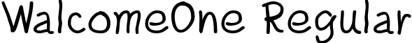 WalcomeOne Regular font - WalcomeOne.ttf