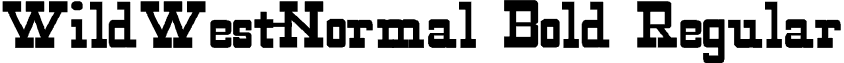 WildWest-Normal Bold Regular font - WildWest-Normal Bold.ttf