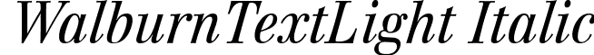 WalburnTextLight Italic font - WalburnTextLight Italic.ttf