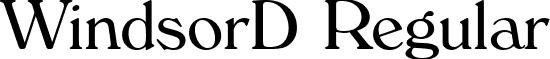 WindsorD Regular font - WindsorD.ttf