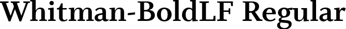 Whitman-BoldLF Regular font - Whitman-BoldLF.ttf