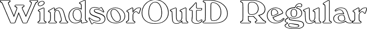 WindsorOutD Regular font - WindsorOutD.ttf