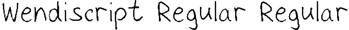 Wendiscript Regular Regular font - Wendiscript Regular.ttf