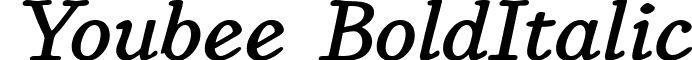 Youbee BoldItalic font - Youbee BoldItalic.ttf