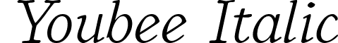 Youbee Italic font - Youbee Italic.ttf