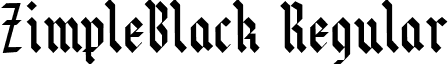 ZimpleBlack Regular font - ZimpleBlack.ttf