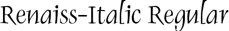 Renaiss-Italic Regular font - Renaiss-Italic.ttf