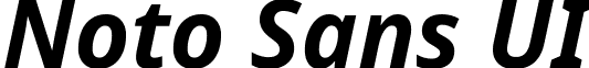 Noto Sans UI font - NotoSansUI-BoldItalic.ttf