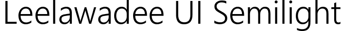Leelawadee UI Semilight font - LeelUIsl.ttf