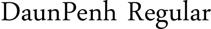 DaunPenh Regular font - DaunPenh.ttf