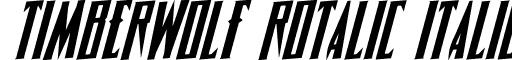 Timberwolf Rotalic Italic font - timberwolfrotal2.ttf