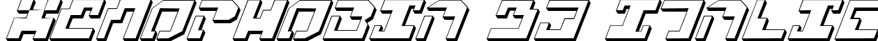 Xenophobia 3D Italic font - Xenov23di.ttf