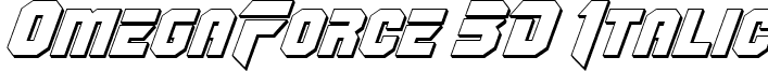 OmegaForce 3D Italic font - omegaforce3dital1_1.ttf