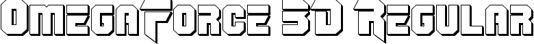 OmegaForce 3D Regular font - omegaforce3d1_1.ttf