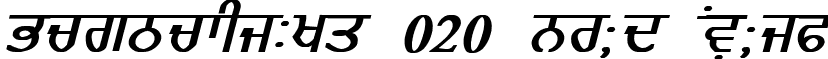 GurmukhiLys 020 Bold Italic font - MFPUN023.TTF