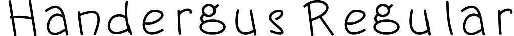 Handergus Regular font - Handergus.ttf