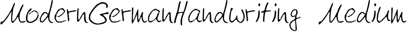 ModernGermanHandwriting Medium font - ModernGermanHandwriting.ttf