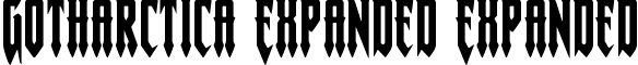 Gotharctica Expanded Expanded font - gotharcticaexpand.ttf